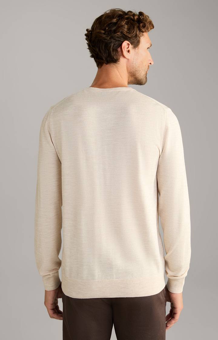 Joop Merinowoll-Pullover Denny in Hellbeige Letzte 2 Tage