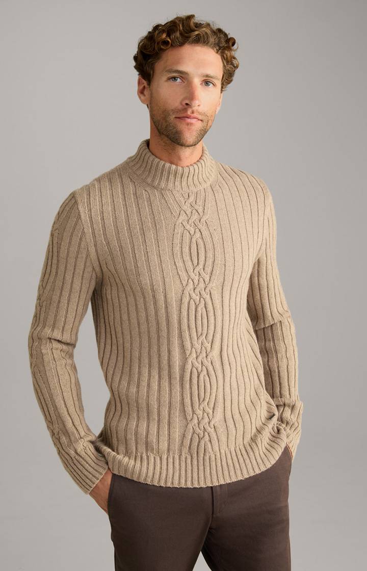 Joop Cashmere-Mix-Pullover Brianor in Hellbraun Letzter Tag