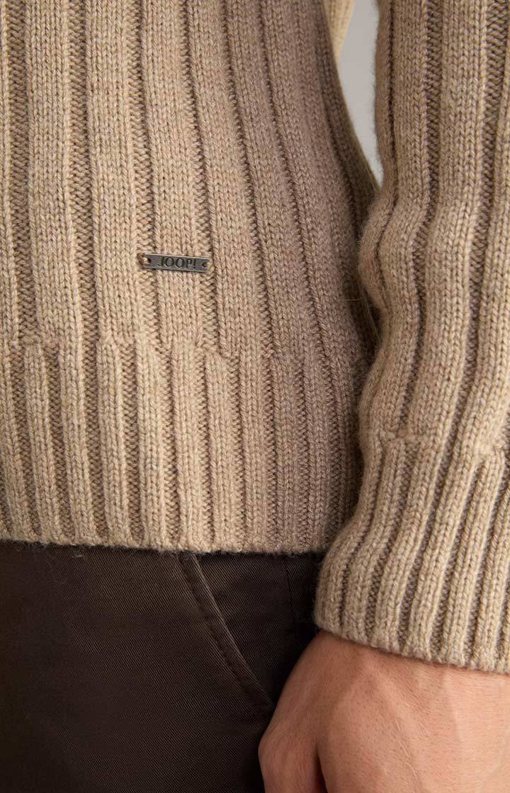 Joop Cashmere-Mix-Pullover Brianor in Hellbraun Letzter Tag
