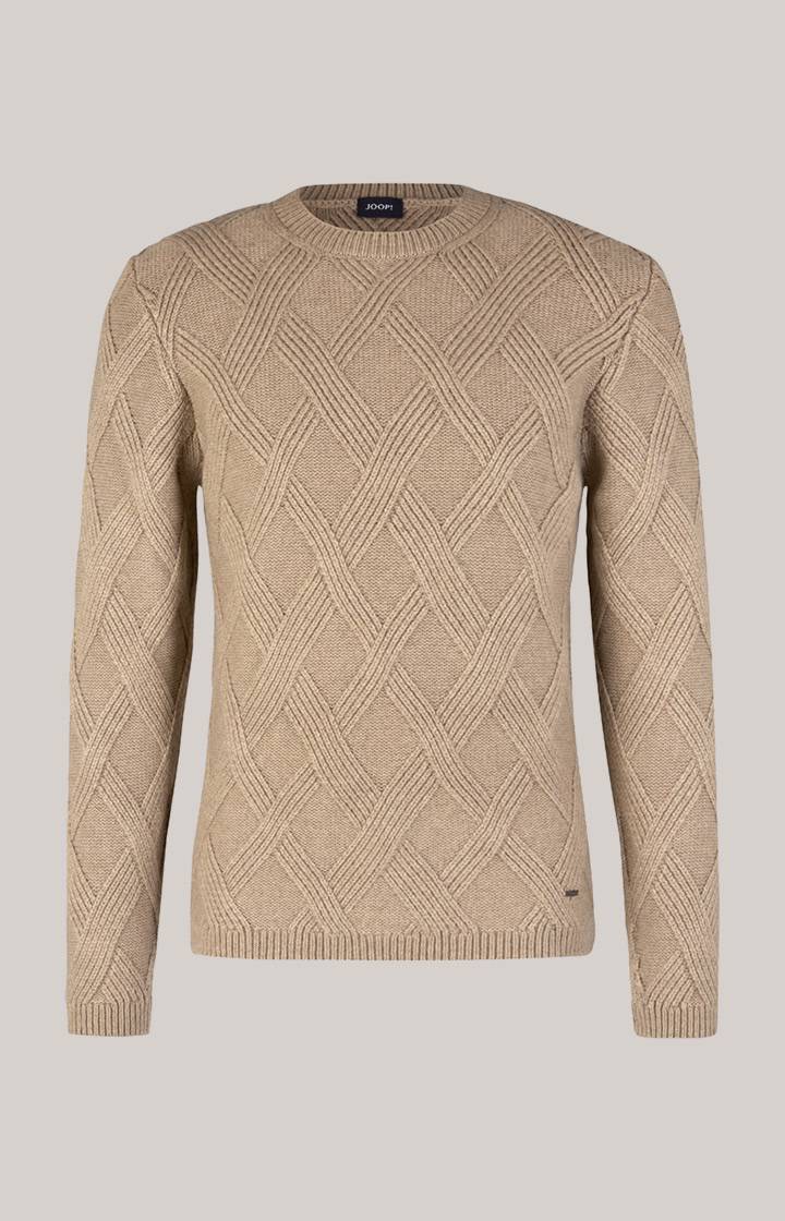 Joop Cashmere-Mix-Pullover Diamondo in Hellbraun Zeitbegrenzte Promotion