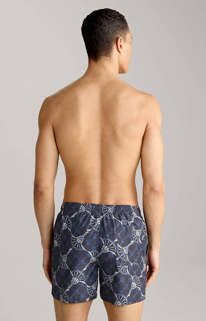 Joop Cornflower-Badeshorts Babados in Navy/Azur/Hellgrau im Angebot