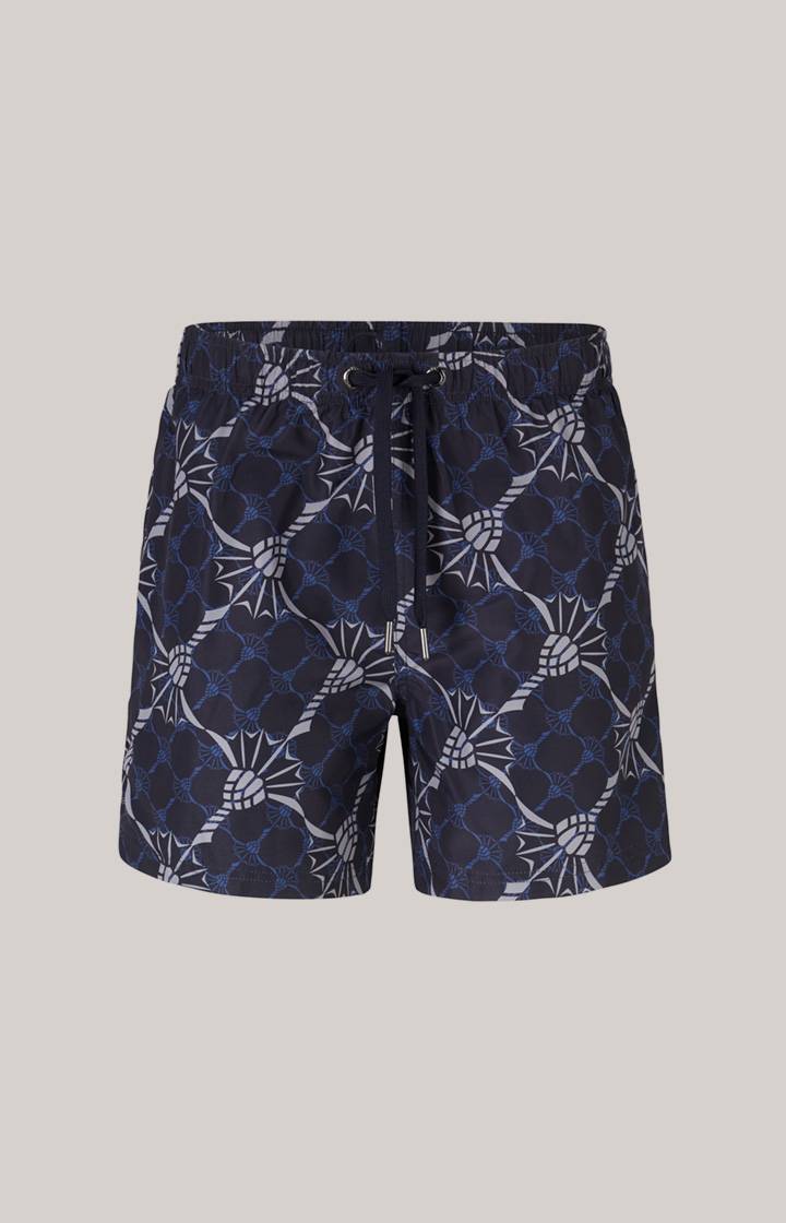 Joop Cornflower-Badeshorts Babados in Navy/Azur/Hellgrau im Angebot