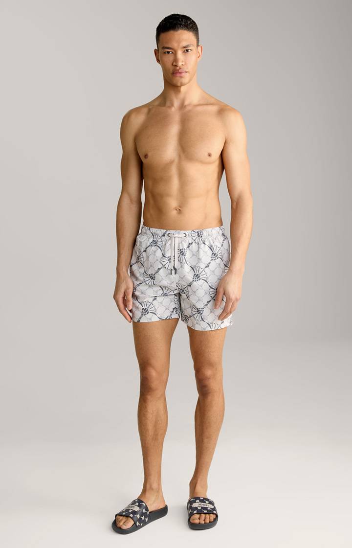 Joop Cornflower-Badeshorts Babados in Hellgrau/Anthrazit Muttertagsangebot
