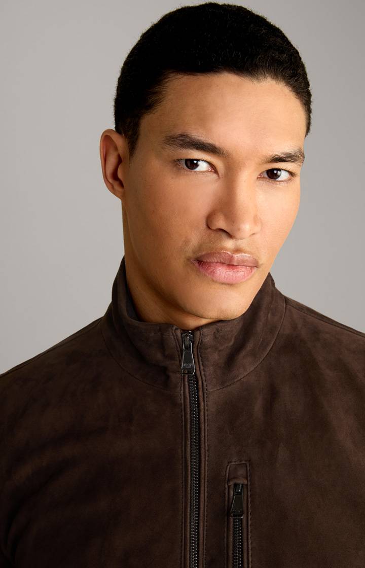 Joop Veloursleder-Blouson Cros in Dunkelbraun Online