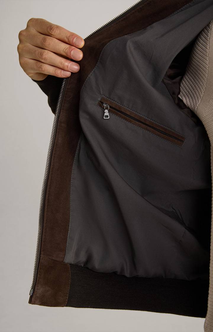 Joop Veloursleder-Blouson Cros in Dunkelbraun Online
