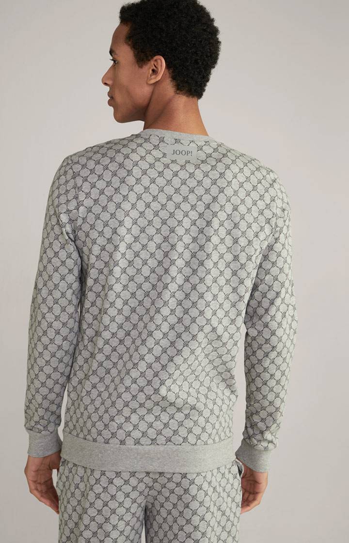Joop Loungewear Sweatshirt in Hellgrau Melange gemustert Fabrik Onlineshop