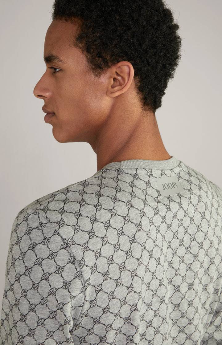 Joop Loungewear Sweatshirt in Hellgrau Melange gemustert Fabrik Onlineshop