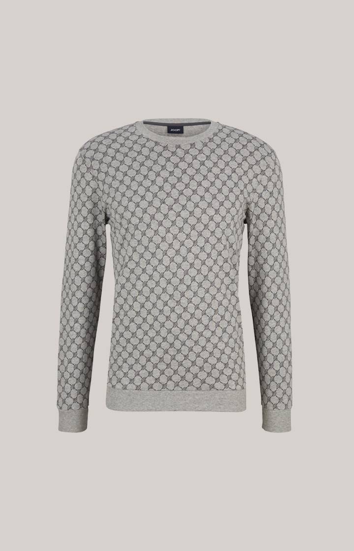 Joop Loungewear Sweatshirt in Hellgrau Melange gemustert Fabrik Onlineshop