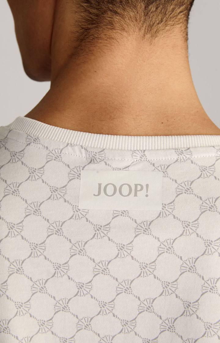 Joop Loungewear Longsleeve in Offwhite/Grau gemustert Rabatt
