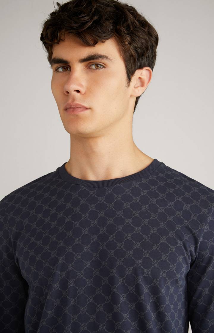 Joop Cornflower Loungewear Longsleeve in Navy gemustert Exklusivangebot