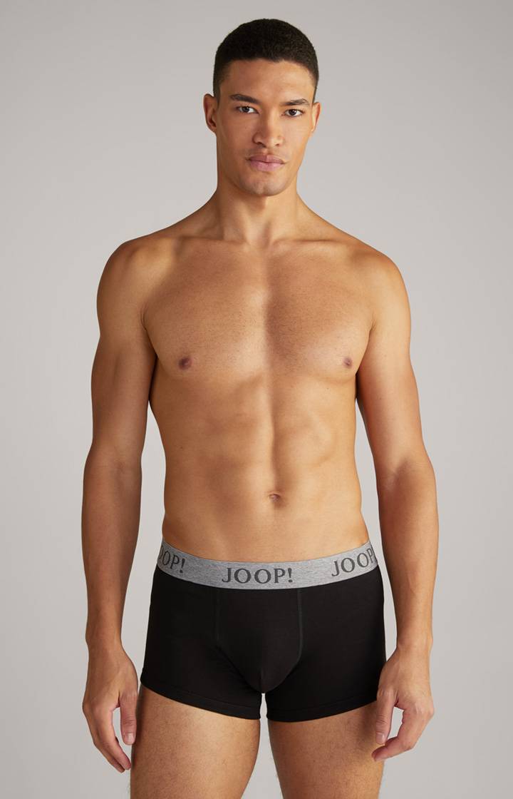 Joop 3er-Pack Fine Cotton Stretch Boxer in Schwarz/Dunkelgrau meliert Jubiläumsangebot