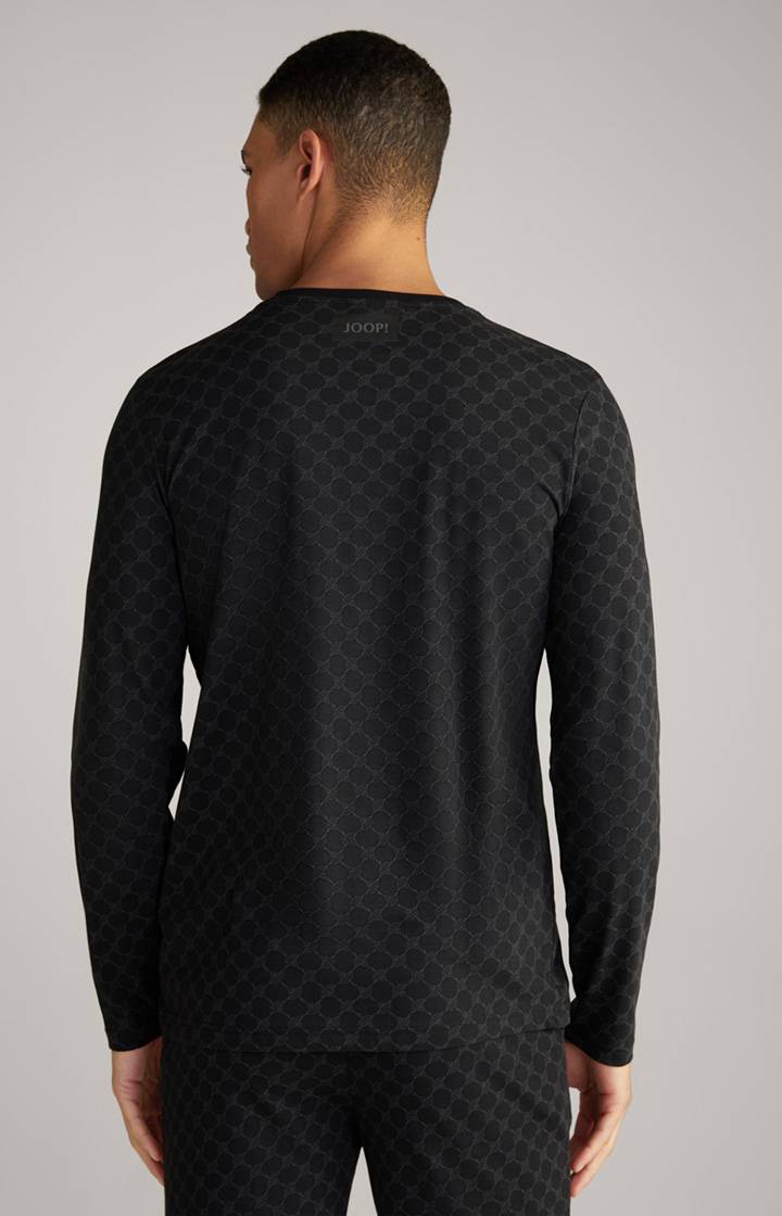 Joop Loungewear Longsleeve in Schwarz gemustert Heißer Verkauf
