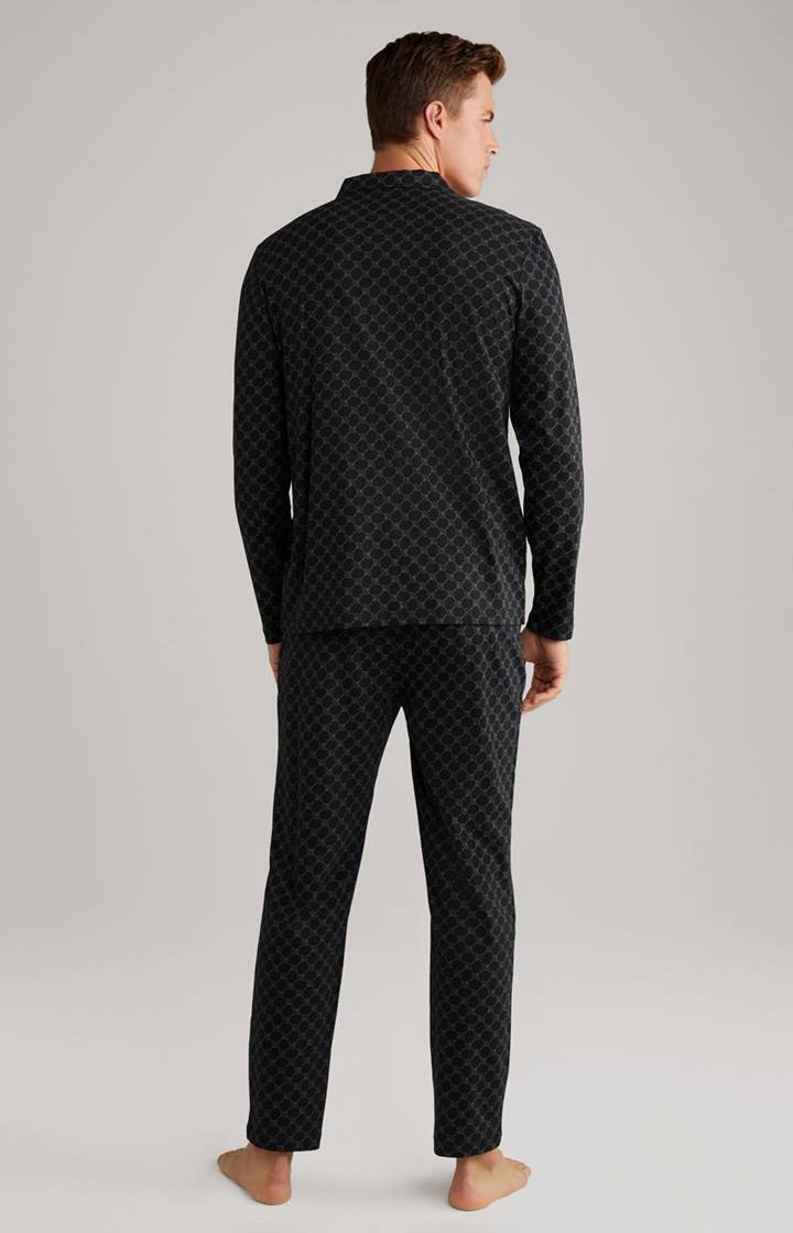 Joop Cornflower Baumwoll-Pyjama in Schwarz Online Outlet