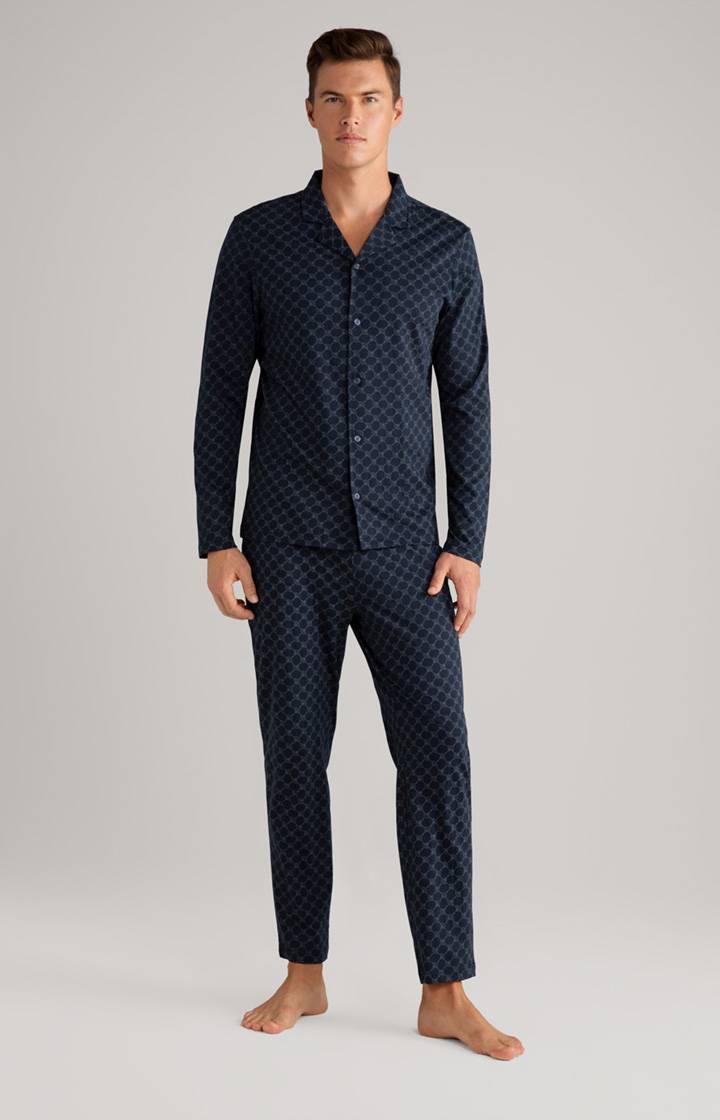 Joop Cornflower Baumwoll-Pyjama in Dunkelblau Neuheiten