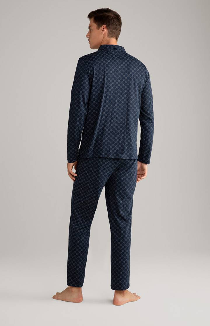 Joop Cornflower Baumwoll-Pyjama in Dunkelblau Neuheiten