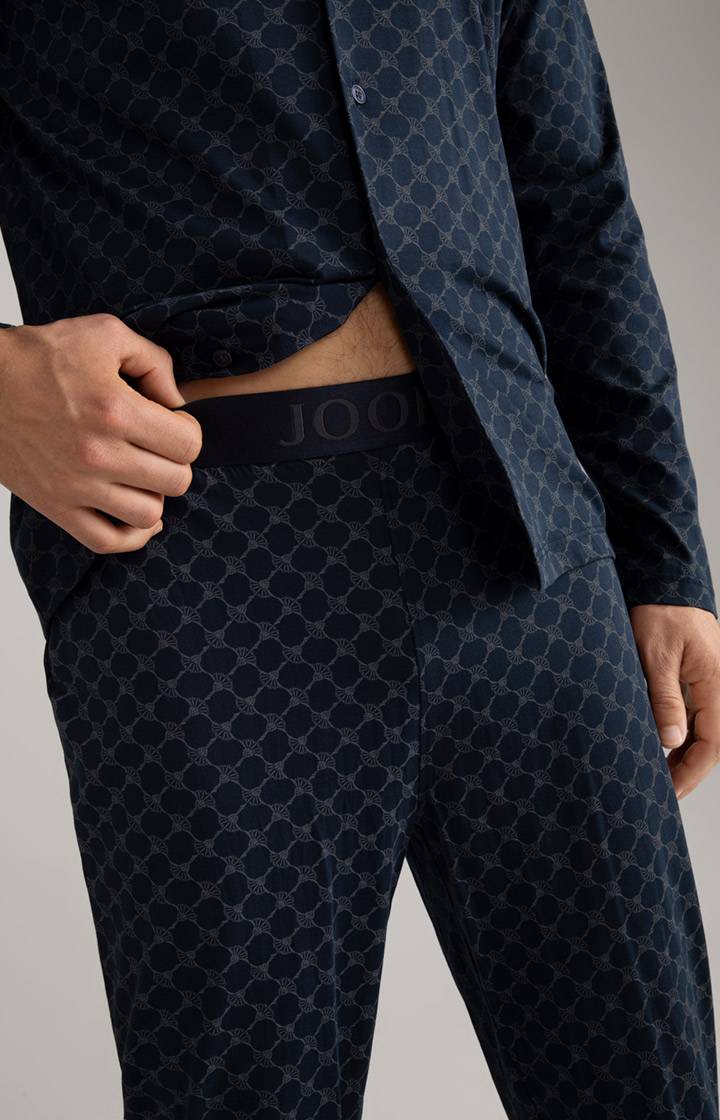 Joop Cornflower Baumwoll-Pyjama in Dunkelblau Neuheiten