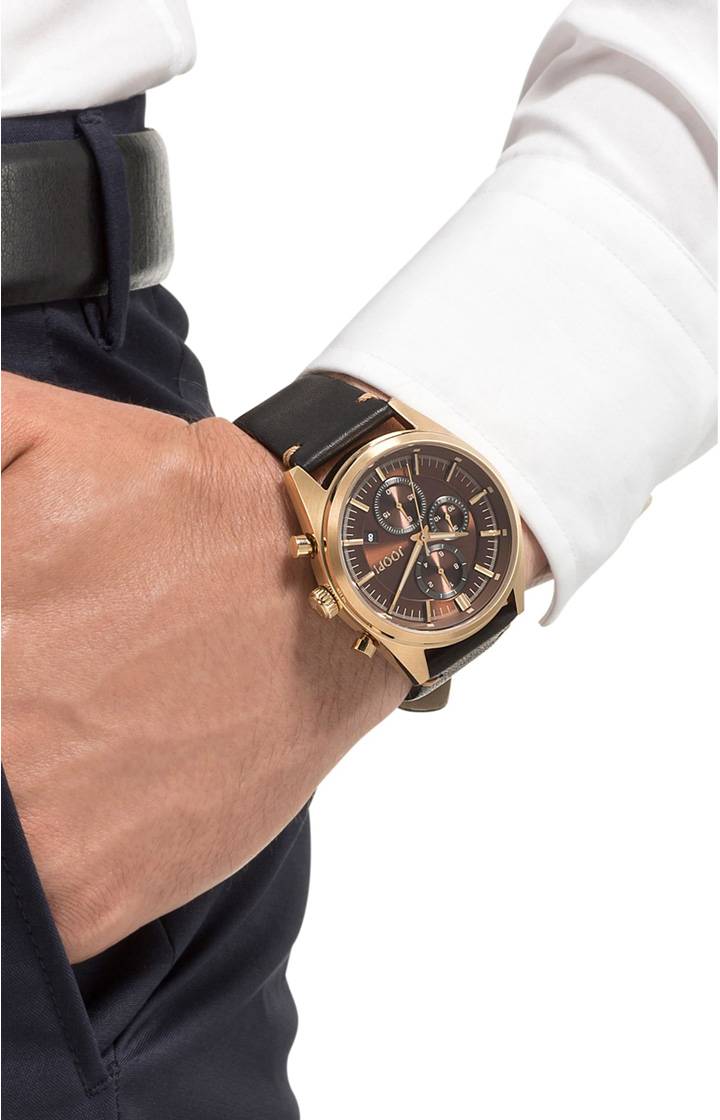 Joop Herrenuhr in Gold/Schwarz Sonderangebot der Fabrik