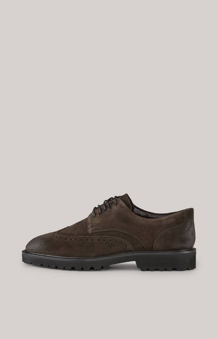 Joop Brogue Lace-up Velluto New Danilo in Dunkelbraun Vatertagsangebot