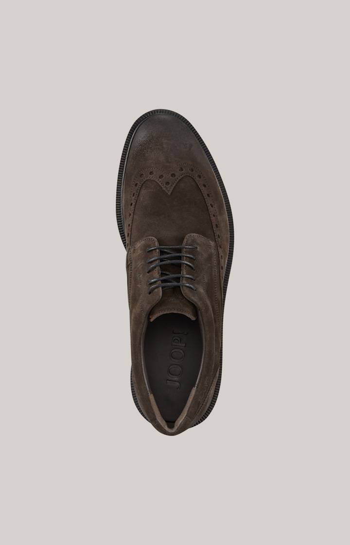 Joop Brogue Lace-up Velluto New Danilo in Dunkelbraun Vatertagsangebot