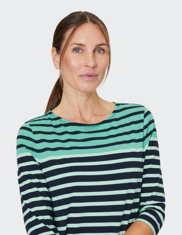 Joy Sportswear 3/4-Arm-Shirt CELIA T-Shirt mit feinem Ringeldessign Vatertagsangebot