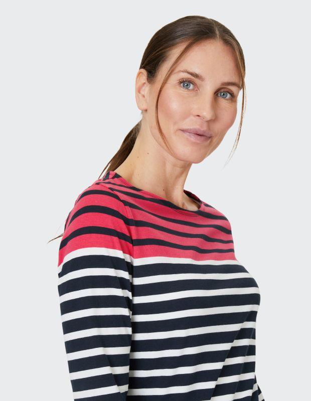 Joy Sportswear 3/4-Arm-Shirt CELIA T-Shirt mit feinem Ringeldessign Valentinstagsangebot