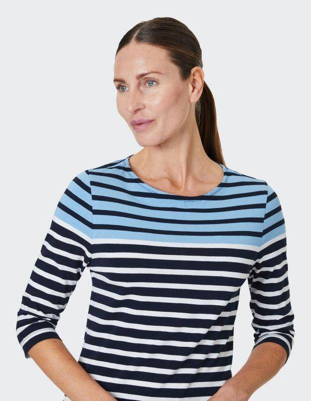 Joy Sportswear 3/4-Arm-Shirt CELIA T-Shirt mit feinem Ringeldessign Online Outlet