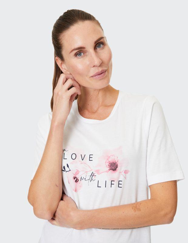 Joy Sportswear T-Shirt LUZIE Lockeres Shirt mit floralem Front-Print 50% Rabatt für begrenzte Zeit