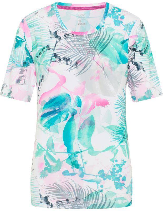 Joy Sportswear T-Shirt CLARA Rundhalsshirt mit tropischem Druckmotiv Lagerräumung
