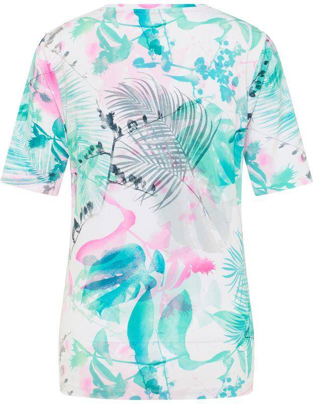 Joy Sportswear T-Shirt CLARA Rundhalsshirt mit tropischem Druckmotiv Lagerräumung