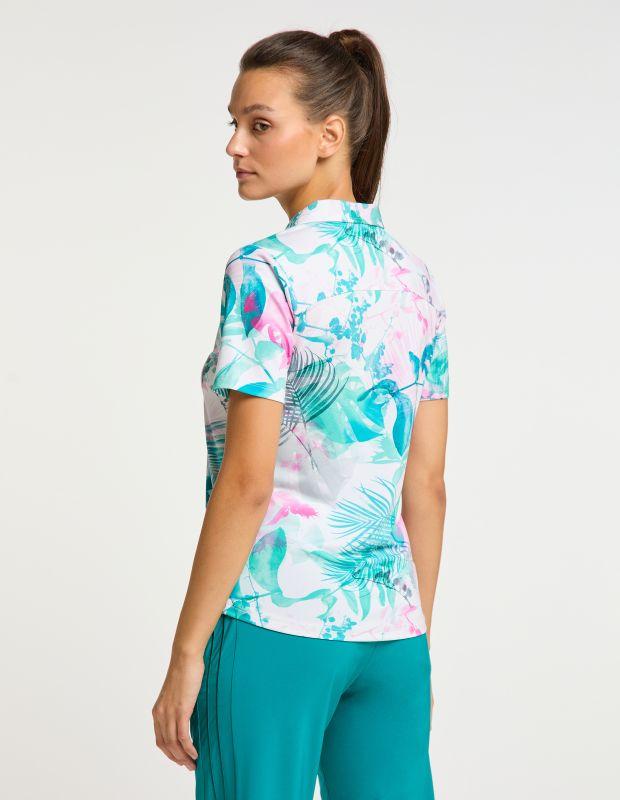 Joy Sportswear Poloshirt EDDA Sportives Poloshirt mit tropischem Druckmotiv Heißer Verkauf