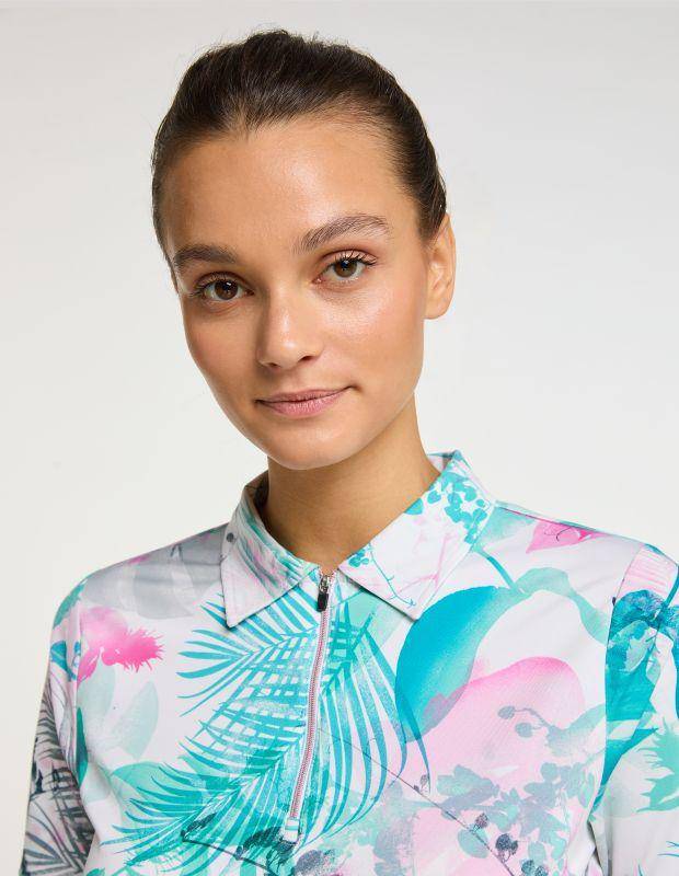 Joy Sportswear Poloshirt EDDA Sportives Poloshirt mit tropischem Druckmotiv Heißer Verkauf