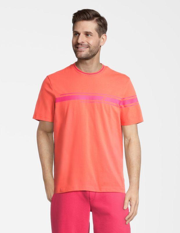 Joy Sportswear T-SHIRT JERSEY G-Style T-Shirt mit Streifen- und Label Print