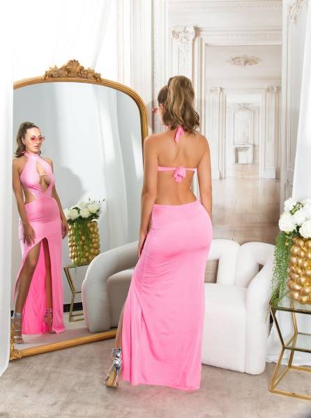 Koucla Sexy Neckkleid rückenfrei mit Strass Große Rabatte