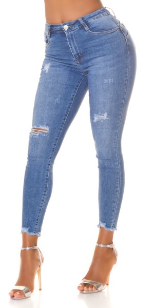 Koucla Sexy Highwaist Push Up Skinny Jeans Used Look Tägliche Deals