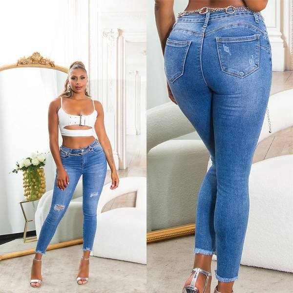 Koucla Sexy Highwaist Push Up Skinny Jeans Used Look Tägliche Deals