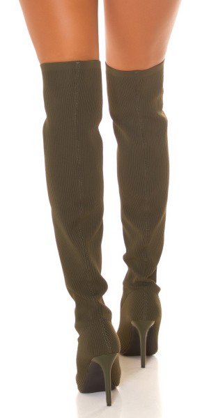 Koucla Sexy Musthave Overknee Stiefel gerippt Begrenzte Freigabe