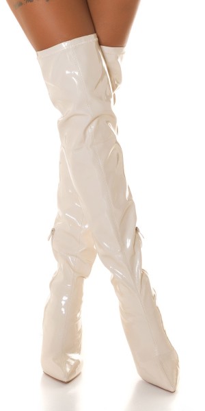 Koucla Soo Sexy! Latexlook Highheel Overknees Nur für heute
