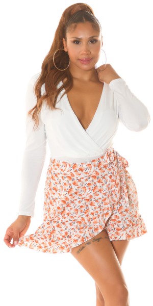 Koucla Sexy Highwaist Skorts mit Blumenprint Limitierter Zeitrabatt