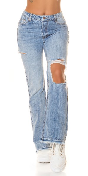 Koucla Sexy Bootcut Highwaist Jeans mit Cut-outs Fabrikpreis