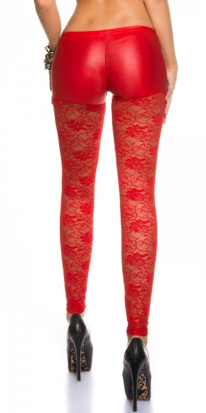 Koucla Sexy KouCla Spitzenleggings mit Reißverschluss Fabrik Onlineshop
