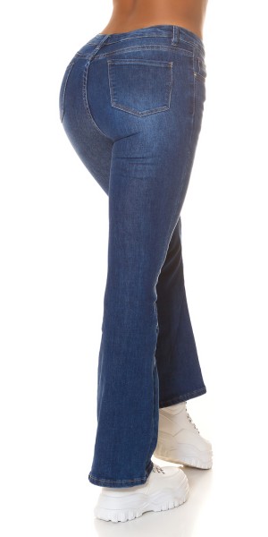 Koucla Sexy Highwaist Wide Leg Jeans im Used Look Weihnachtsangebot