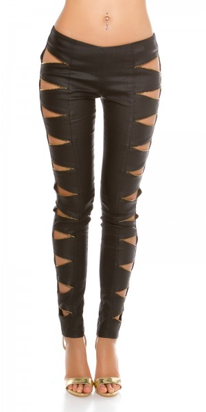 Koucla Sexy KouCla Lederlook Hose open Zips Jubiläumsangebot