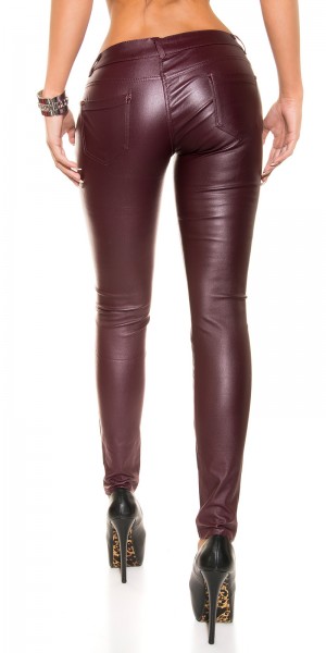 Koucla Sexy Lederlook Hose mit Zip Taschen Super Sparpreis
