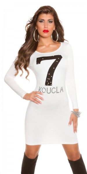 Koucla Trendy Koucla Feinstrick-Kleid mit Strasssteinen Begrenzte Freigabe