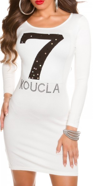 Koucla Trendy Koucla Feinstrick-Kleid mit Strasssteinen Begrenzte Freigabe