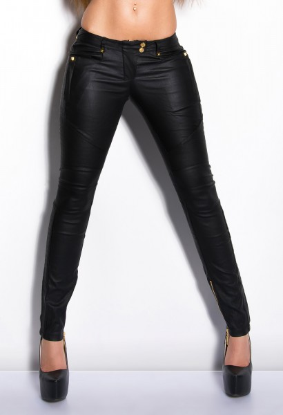 Koucla Sexy KouCla Treggings mit Nieten und Lederlook Neueste Stile