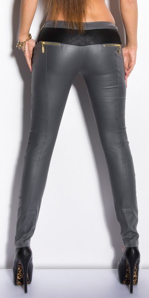 Koucla Sexy KouCla Treggings mit Zips und Lederlook Letzte 2 Tage