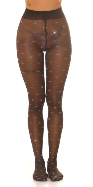 Koucla Sexy Strumpfhose mit Glitzer Punkten Meist gekauft