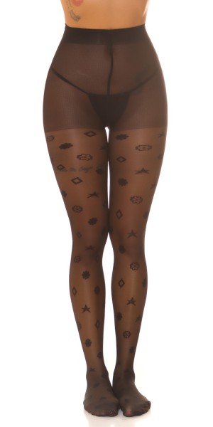 Koucla Sexy Strumpfhose mit Print "Star" Blitzverkäufe