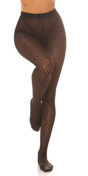 Koucla Sexy Strumpfhose mit geometrischem Muster Kostenloser Versand